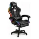 thumbnail image 1 of Silla Gamer Rgb Profesional Reclinable Con Luz Variable Color Negro Material Del Tapizado Pvc, 1 of 7