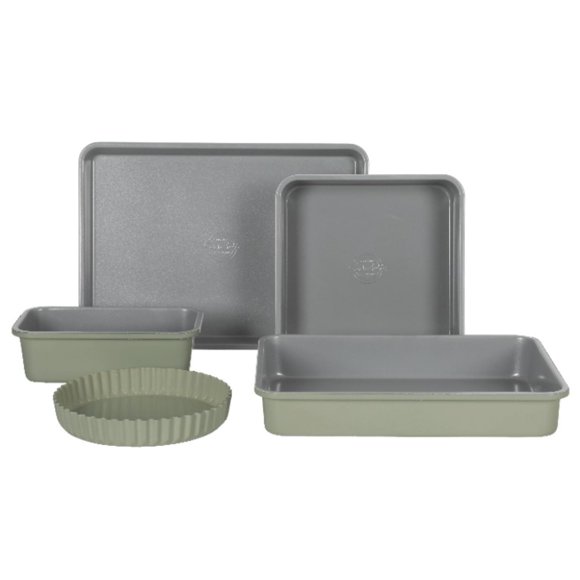 Juego de moldes para hornear Sur La Table gris/verde antiadherente