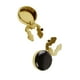 thumbnail image 3 of 2 Piezas Hombres Gemelos Traje Decoraciones Formal Evento Botón Cubre Hombres Regalo Negro, 3 of 3