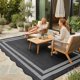 thumbnail image 1 of Alfombra Garvee impermeable de 152 cm plegable para exteriores negro/blanco, 1 of 9
