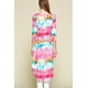 thumbnail image 4 of Top Venechia de Corte Alto y Bajo con Efecto Tie-dye y Mangas 3/4, 4 of 5