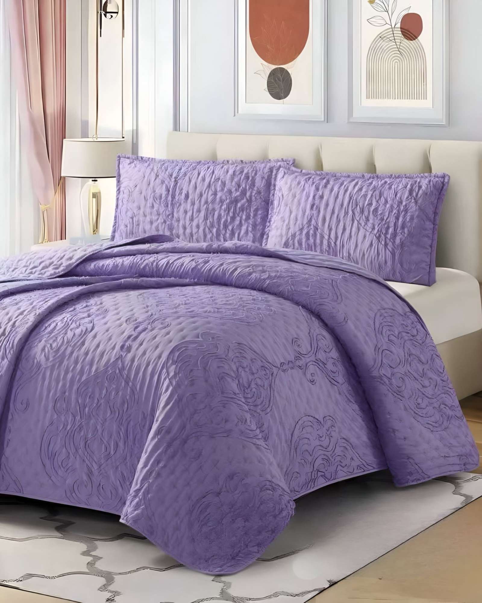 Meipulis - Cobertor Colcha Quilt Tufting De Lujo Suave King