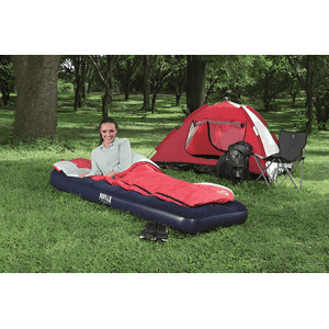 Genérico - Colchon Inflable 1 Plaza 185X76X28 - Inflador Incorporado!! Color Azul