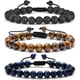 thumbnail image 1 of Pulseras de piedra natural para hombres, regalos: pulsera de ojo de tigre con cuentas de 8 mm, pulsera de roca de lava, pulseras para aliviar el estrés, joyería para hombres, regalos para papá, abuelo, 1 of 7