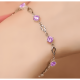 thumbnail image 3 of Pulsera de plata fina 925 amatista +caja redonda Lila, 3 of 3