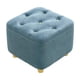 thumbnail image 3 of Reposapiés Asiento Acolchado Reposapiés Cuadrado Para Mesita De Noche Sala De Estar Vestidor Azul, 3 of 5