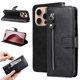 thumbnail image 1 of Funda tipo cartera para iPhone 16 Pro Max con bolsillo con cremallera y ranuras para tarjetas – Función de soporte Negro, 1 of 6