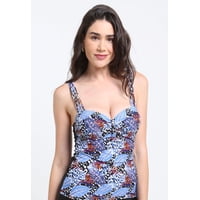 Samia - Polera Tankini Amarras Estampado Azul M