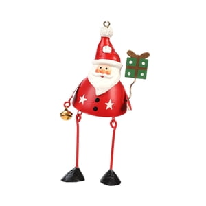 Bothyi - Adorno De Metal Para Árbol De Navidad, Regalo, Bonito Adorno Para Interior, Granja, Exterior, Papá Noel Rojo