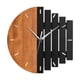 thumbnail image 1 of Reloj De Pared Interior, Práctico Y Resistente, Decoración Del Hogar Para Sala De Estar, Tienda Interior, Marrón Y Negro, 1 of 3