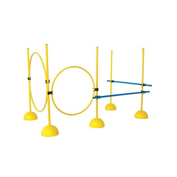 Circuito de agilidad – 7 vallas con base + 2 aros + clips – MK-860-2