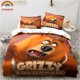 thumbnail image 1 of v2036 Bed Sheets Cartoon Grizzy and The Lemmings Bedding Set King Twin Double Child Bedding Set Mircofiber or Polyester Duvet Cover Set 3-Piece Bedding Set (1 Duvet Cover + 2 Pillow Shams) Bed Sheets, 1 of 5