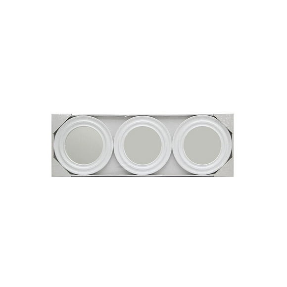 Espejo En Set De 3 Redondos 25 Cm C/u Blanco