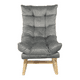 thumbnail image 2 of Silla Mecedora Coquette Gris Felpa, 2 of 3