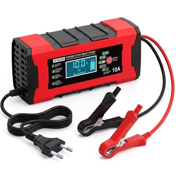 Cargador Batería 12V 10A Auto Moto Carga Rapida Inteligente