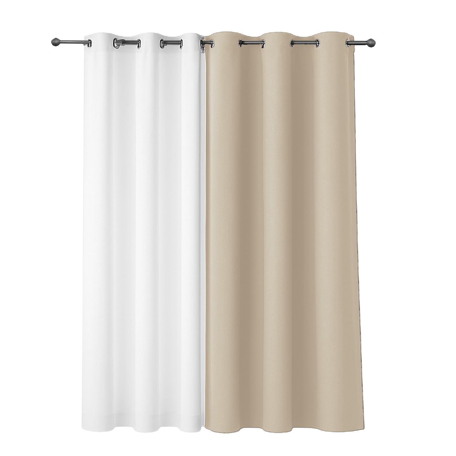 Cortina De Tela Blackout Beige + Velo 140x220 Cm Vincenzi