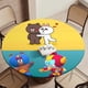 thumbnail image 5 of Brown Y Sus Amigos theme Fitted Round Tablecloths Elastic Edged Table Covers Waterproof Table Cloth For Kitchen Holiday Party Tables Decor 150cm, 5 of 6