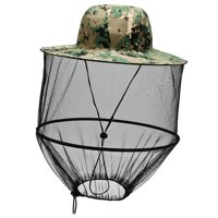 Magideal - Hombres Mujeres Head Net Mesh Sombrero Anti Velo Midge Transpirable Bee Keeper Sombreros Para Jardinería , Verde Digital