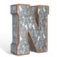 thumbnail image 1 of Letra decorativa de metal “N” 18 cm – CraftyCrocodile, 1 of 9