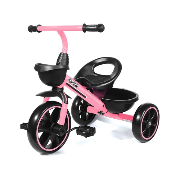 Triciclo KRIDDO para niños de 2 a 5 años, color rosa, con regalo