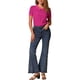 thumbnail image 2 of INSPIRE CHIC Blusas de Mujer para Regreso a Clases con Cuello Peter Pan en Contraste y Lunares de Manga Corta XL Rosa Fucsia, 2 of 6