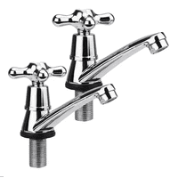 Genérico - Llave Lavamanos Lavatorio Set De 2 Con Accesorios Gris