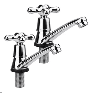 Genérico - Llave Lavamanos Lavatorio Set De 2 Con Accesorios Gris