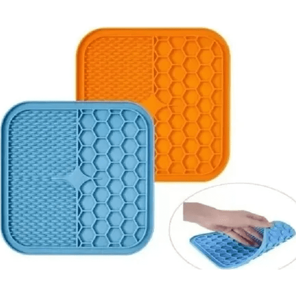 Lick Mat alfombra interactiva mascotas color azul