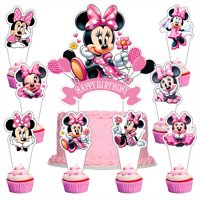 Dsoe - Decoraciones Para Tartas, Fiesta De Cumpleaños De Minnie, Con 25 Piezas