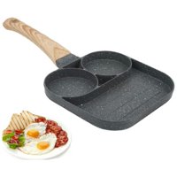 Genérico - Sarten Mini 3 Compartimientos Divisiones Huevos Pancakes