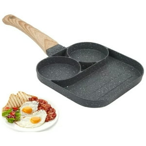 Genérico - Sarten Mini 3 Compartimientos Divisiones Huevos Pancakes