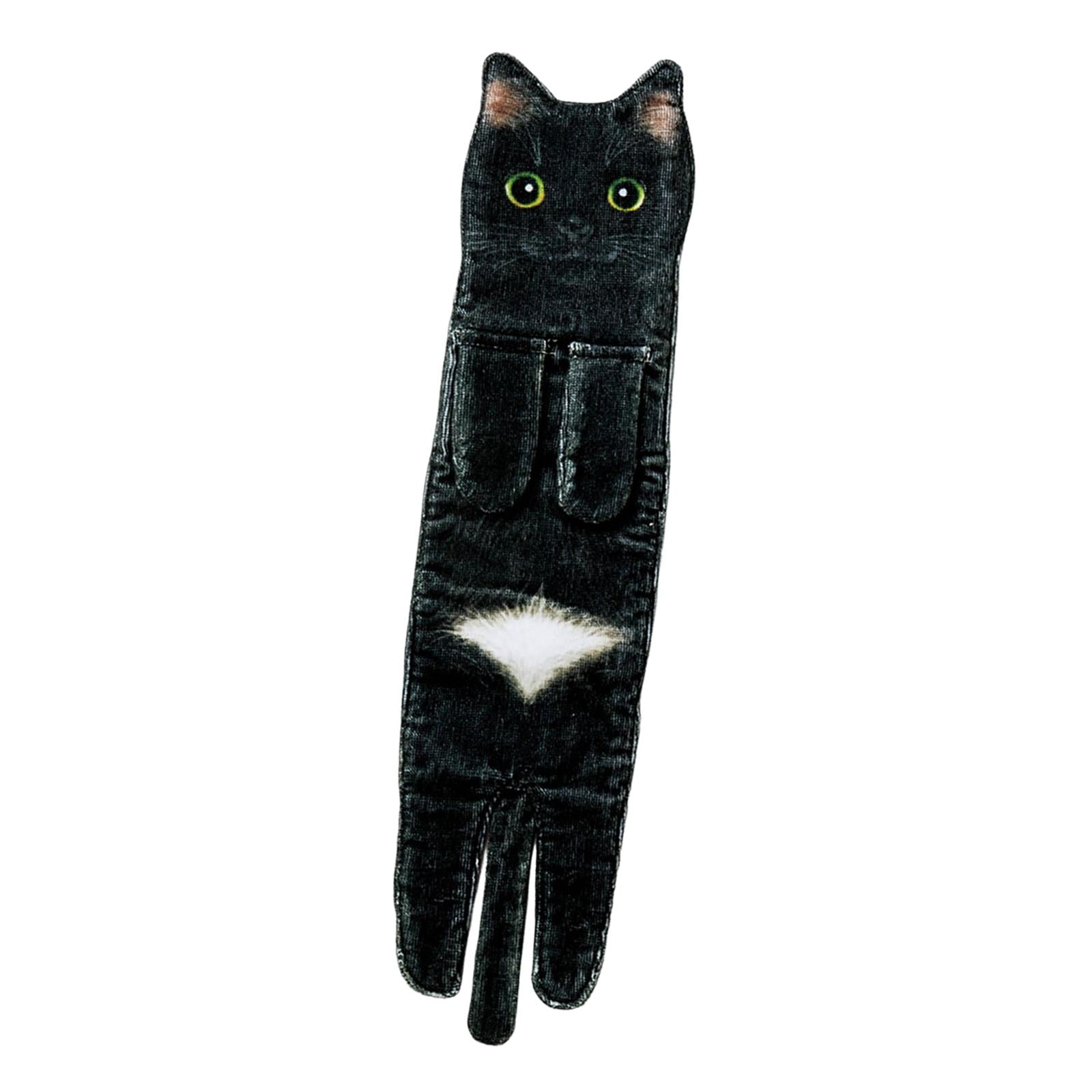 Magideal - Gato Toallas De Mano Divertidas Regalos De Cumpleaños Baño Toalla De Plato Secado De Manos Paños Colgando Absorbente Decorativo Accesorios Suaves Toal , F F