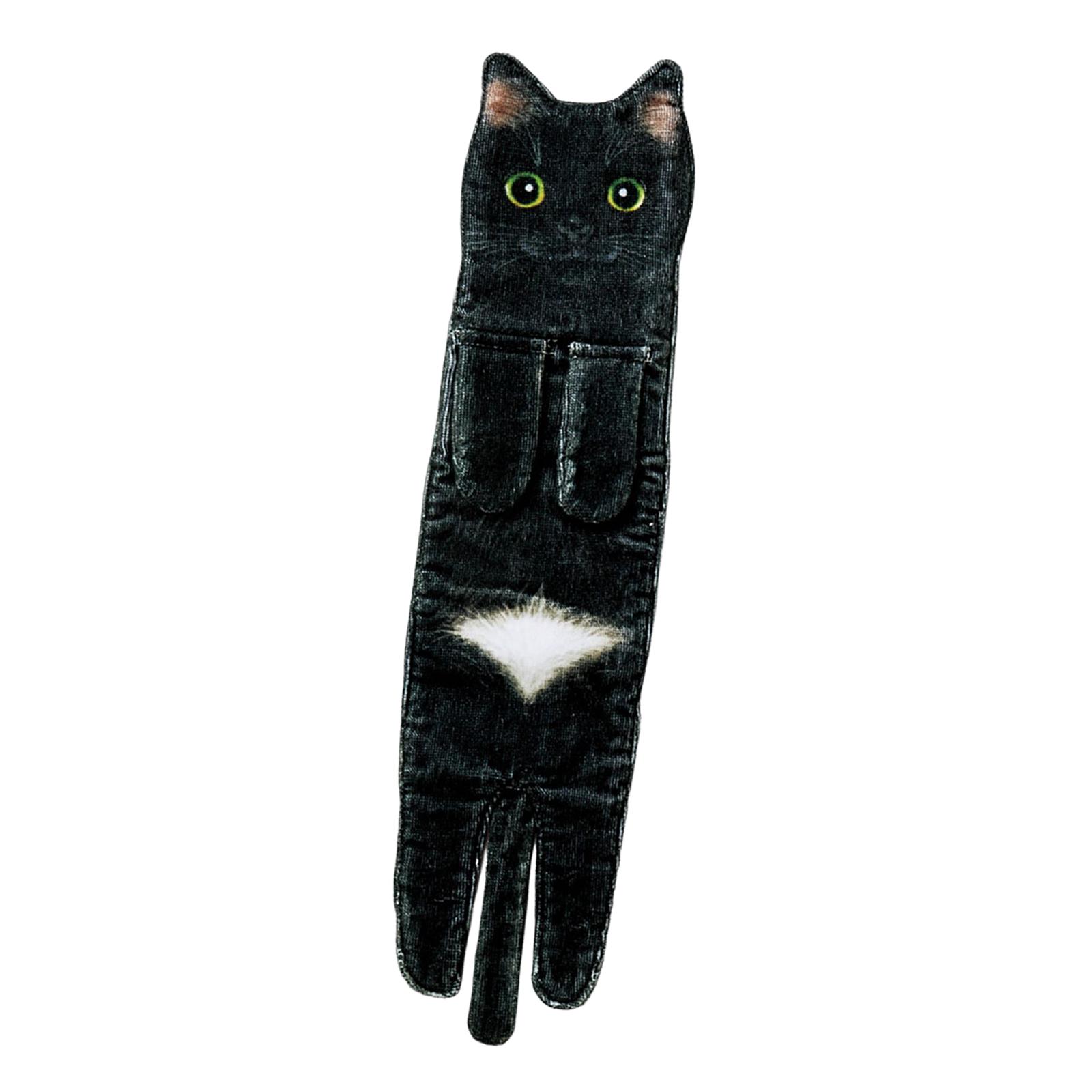 Magideal - Gato Toallas De Mano Divertidas Regalos De Cumpleaños Baño Toalla De Plato Secado De Manos Paños Colgando Absorbente Decorativo Accesorios Suaves Toal , F F