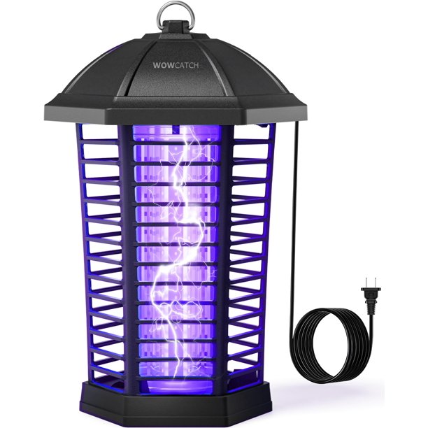 Trampa eléctrica para insectos WowCatch 4200V con LED, mata mosquitos para interior y exterior