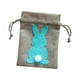 thumbnail image 2 of Bolsa Arpillera Decoración Conejito Pascua Verde 14x10cm, 2 of 3