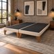 thumbnail image 1 of Base de Cama 2 Plazas Tapizada en Lino Beige con Patas 150 x 190 cm, 1 of 6