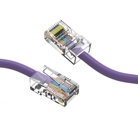 Cable Ethernet Cat6 FireFold de 6 m, 550 MHz, UTP, morado