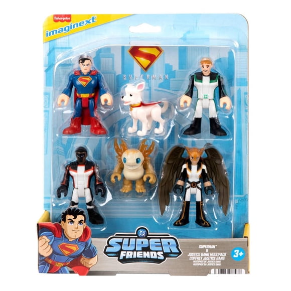 Figura Preescolar Imaginext DC Super Friends Set 6 Figuras Superman 3 Años+