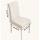 thumbnail image 3 of Xiao Hua Funda Beige para Silla de Comedor -4 Piezas, Funda universal para Silla de Comedor con Borde de Falda, Respaldo Completo y Funda de Cojín Gruesa, Usada para Decoración de Boda Estilo Granja, 3 of 4