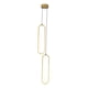 thumbnail image 5 of Colgante de techo dorado Iluminación colgante LED Longitud ajustable Instale fácilmente Araña colgante Cuerpo de aluminio para pasillo, comedor, bares Luz calida, 5 of 5