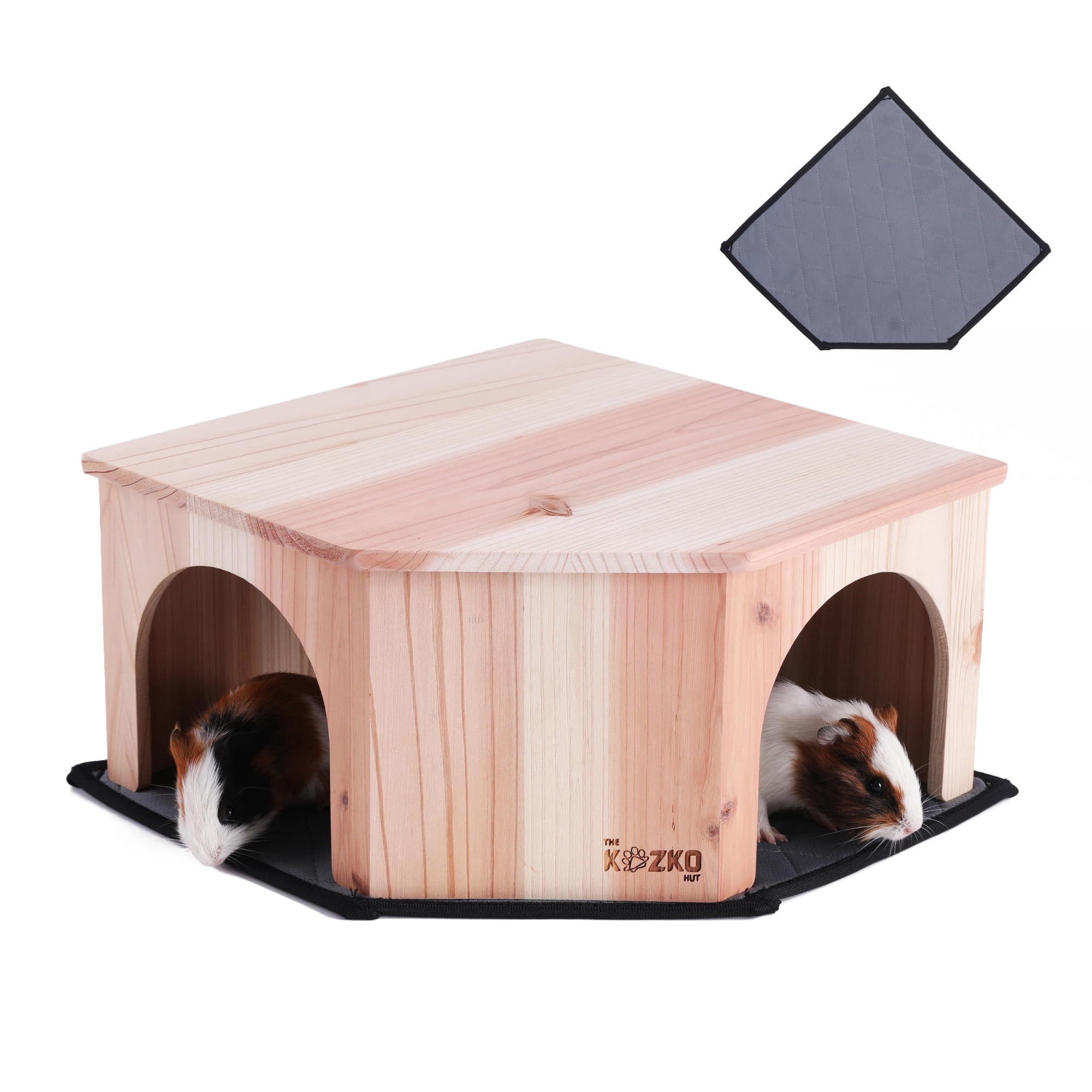 Refugio para cobayas THE KOZKO HUT 30x30x15 cm de madera