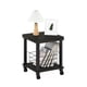 thumbnail image 1 of Mesa auxiliar Furinno Turn-N-Tube de 2 niveles con ruedas Espresso, 1 of 7