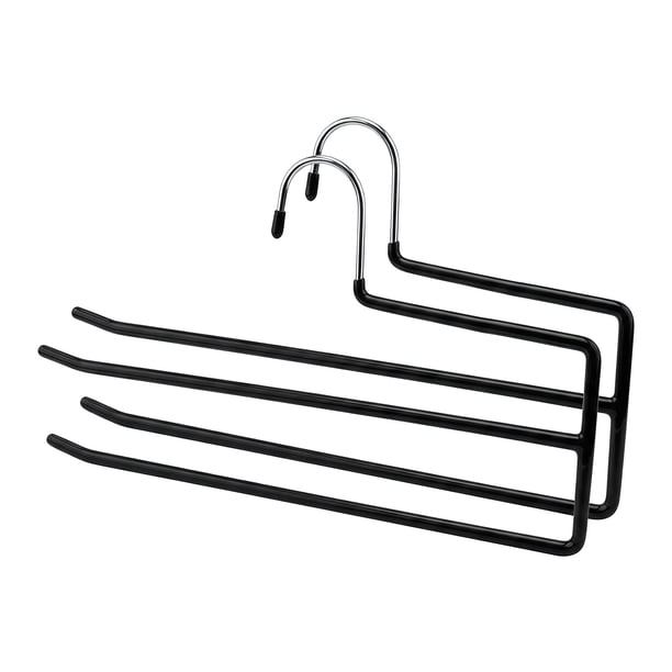 REGALWOVEN Colgadores de Pantalones de Múltiples Capas Organizador de Armario de Plástico, Colgador para Jeans Negro 2