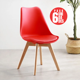 thumbnail image 1 of Pack 6 Sillas Acolchadas Eames Rojo, 1 of 6