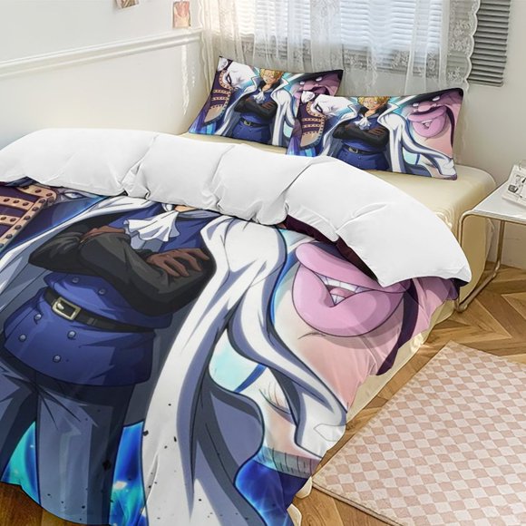 Sabo Bed Duvet Cover Funny Anime Cartoon Bedding Sets Lightweight 3 Piece Comforter Sets