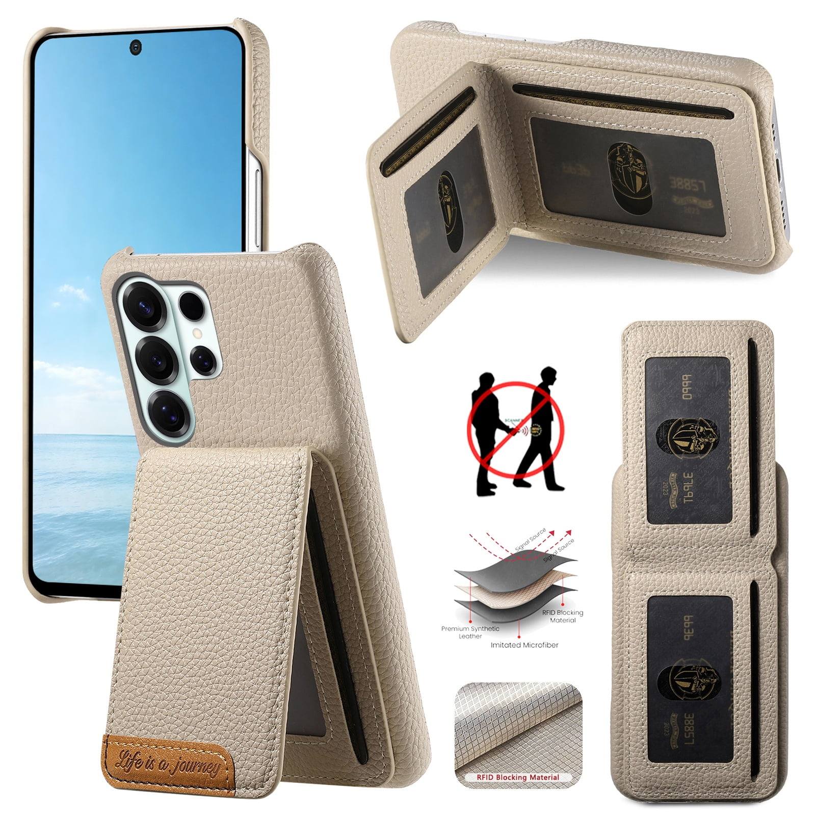 Funda Foxdock Para Samsung Galaxy S26 Ultra Resistente Al Agua, Antihuella, Soporte Ajustable Y Rfid-caqui