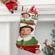 thumbnail image 2 of Elfo Buddy Canta Tema: Calcetines de Navidad, fino lino blanco para colgar en escaleras y chimenea, decoración navideña para el hogar, regalo de Navidad.54cm×38cm, 2 of 5