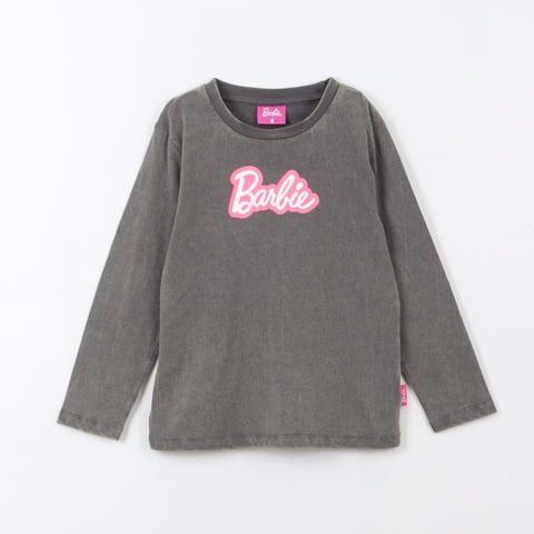 Polera Manga Larga Niña Logo Gris Barbie