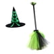 thumbnail image 5 of Sombrero De Escoba De Bruja De Halloween Palo De Escoba De Bruja Para Carnavales Fotografía Navide?a Verde, 5 of 5