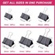 thumbnail image 2 of Binder Clips STOLCA de 208 piezas, surtido de tamaños, metal negro, 2 of 6